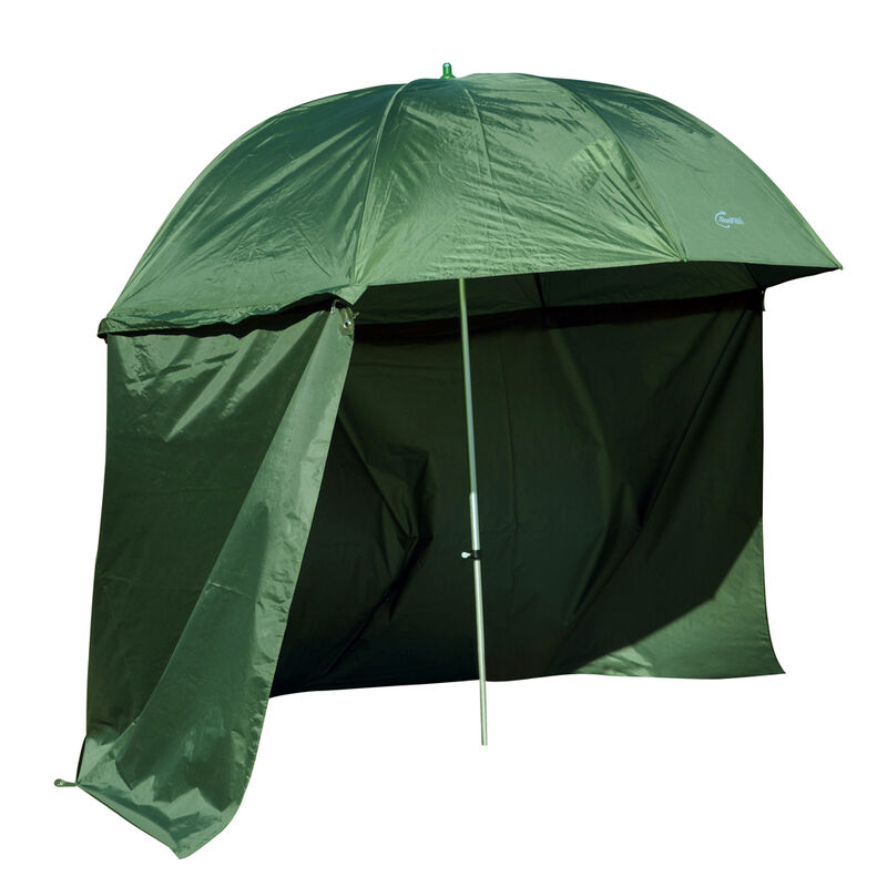 45 "green peche carpe Parapluie Avec Tilt ground spike pêche ABRI PARAPLUIE